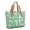 Green and White Checkered Pattern-1, variant on Green and White Checkered Pattern Large Tote Bag for Women, Polyester Roomy Work Tote with Pockets and Zipper, Foldable Gifts Ideas for Christmas Birthday