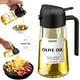 thumbnail image 1 of Dispensador de aceite y pulverizador de cristal de 470 ml para cocina, color negro, 1 of 9
