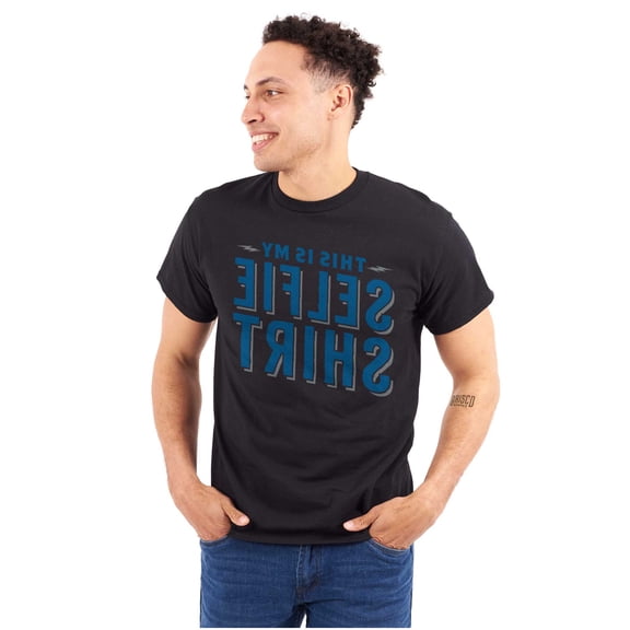 My Selfie Funny Mirror Image Nerd Gym Men's Graphic T Shirt Tees Brisco Brands S