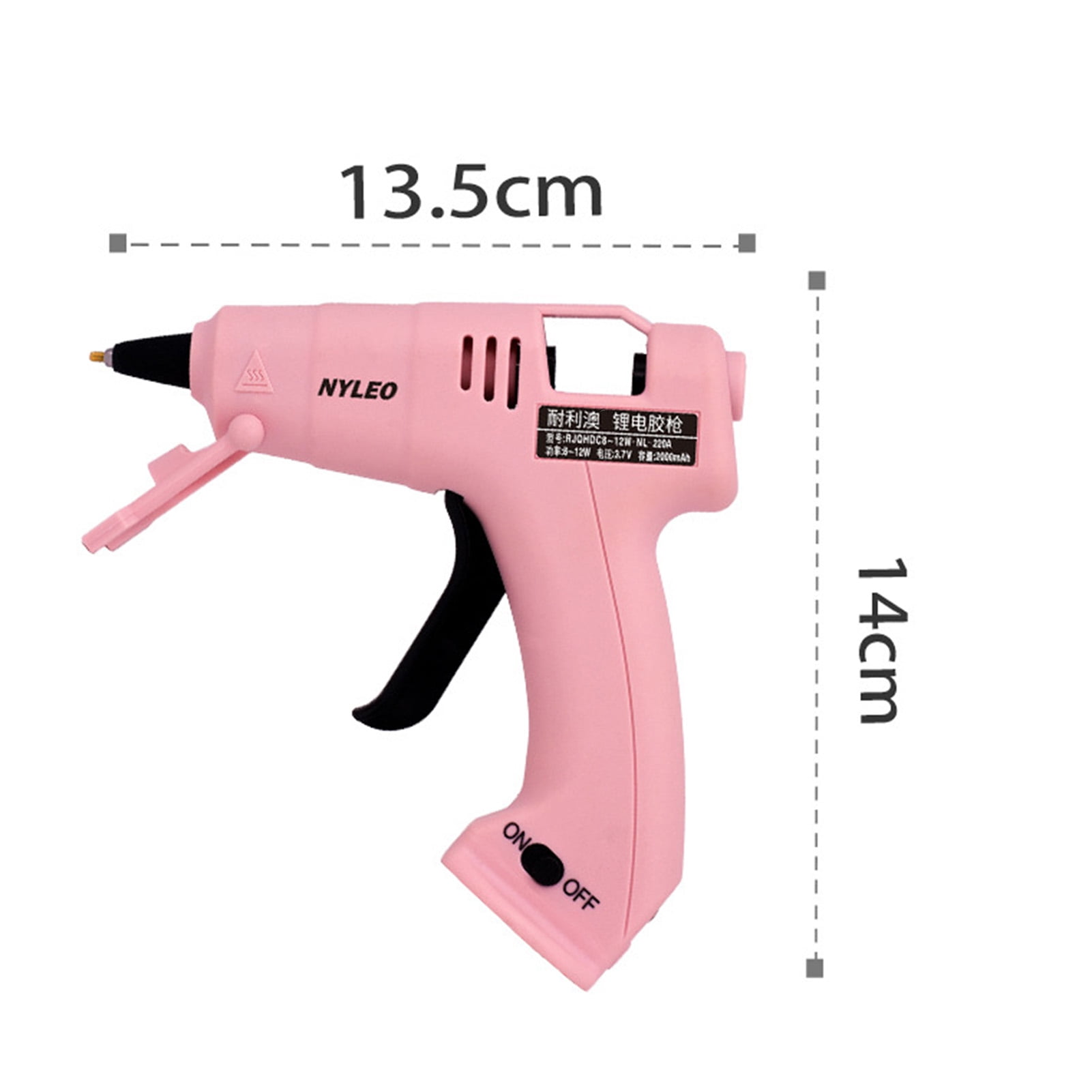 Pebbuoy Cordless Hot Melt Glue Tool with Glue Sticks USB Charging 2000mAh Rapid Heating Glue Tool Kit Child Hand Crafts Home DIY Repair Wireless Glue Tool