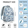 thumbnail image 2 of Cute Seashell Student Backpack Waterproof Durable School Bag with Tropical Nautical Spiral Seashell and Starfish Print, Adjustable Straps, Breathable Padding, Large Capacity for School and Beach, 2 of 5