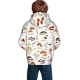 thumbnail image 6 of Kll Unisex Kids Boys Girls Hooded Pocket Pullover Hoodies-Mushrooms And Butterflies, 6 of 9