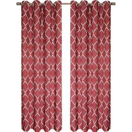2 Pack Celine Window Panel Window Curtains Stencil Trellis