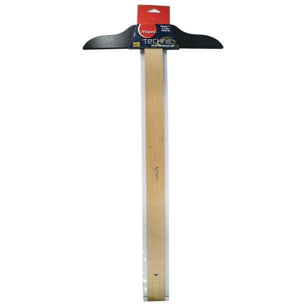 Regla T Profesional De Madera 60 cm Maped Technic Profesional Color Café con Negro