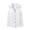 White, variant on Women's Sleeveless V-Neck Button Down Shirt Casual Solid Color Loose Fit Chiffon Blouse Top for Summer
