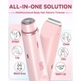 thumbnail image 4 of Dermave Bikini Shaver 2.0, Electric Bikini Trimmer for Women Pubic Hair, 2 in 1 Dual Head Body Hair Electric Razor, Waterproof, Wet/Dry, 4 of 11