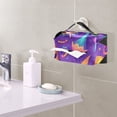 thumbnail image 6 of Purple Mardi Gras Mask Tissue Box Cover Leather Square Rectangle Tissue Box Holder for Bathroom Living Room Desk Office Decor, 6 of 7