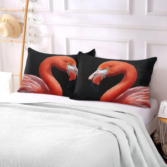 Pillow Case Plush Pillow Flamingo Panting Case standard size/King size/Queen size Bed Pillow Pillowcases