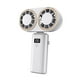 thumbnail image 2 of Ventilador portátil con dos cabezales, potente flujo de aire, pantalla digital, ideal para acampar. blanco, 2 of 9
