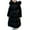 #075-Black, variant on Girls Winter Coat Puffer Hooded Zipper Thickened Mid-Length Fleece-Lined Pocketed Casual Parka Warm Outerwear for Daily/Travel/Holiday Big Kids 5-16Y
