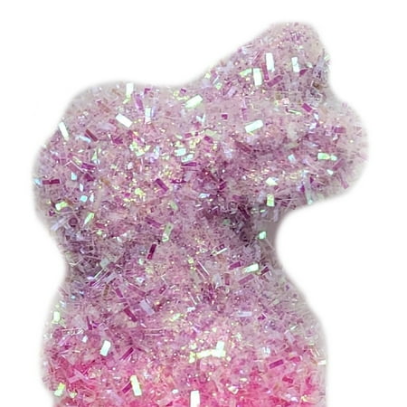 Way to Celebrate Easter Purple and Pink Ombre Tinsel Bunny 10" Decorative Pick