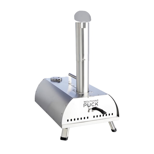 Wolfgang Puck Horno de pizza para exteriores, acero inoxidable duradero, horno de pizza portátil, almacenamiento compacto, horno de pizza de pellets (inoxidable)