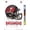 Poster & Clip Bundle, variant on NFL Tampa Bay Buccaneers - Drip Helmet 20 Wall Poster, 22.375" x 34"