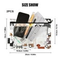 thumbnail image 5 of 2 Pack Pencil Pouch for 3 Ring Binder Various Cute Dogs Pencil Case Clear Window Zipper Pencil Bag Organizers, 5 of 6