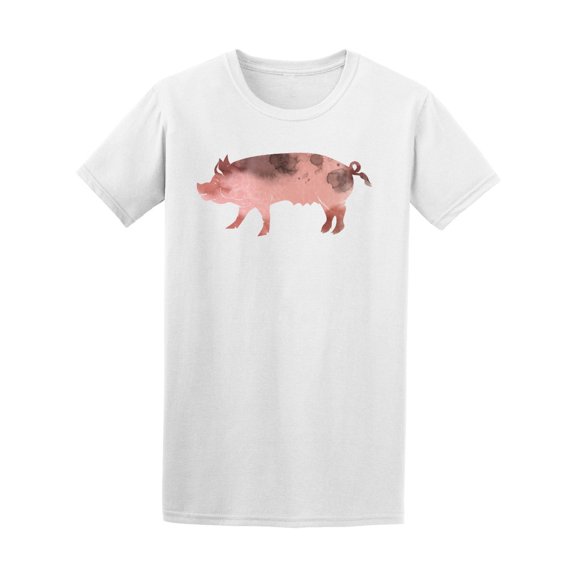 Abstract Watercolor Pig Tee Men's -Image by Shutterstock