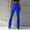 Blue, variant on Idoravan Women's Plus Size Pants Womens Casual Pantsbell-bottoms Solid Waist Long Pants