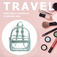 thumbnail image 2 of Clear Backpack for Women Girls Transparent Backpacks See Through Plastic Bookbags (Green), 2 of 7