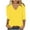 Yellow, variant on Ltctricy Women's 3/4 Sleeve Tops 2025 Trendy Soft Casual V Neck Solid Color Basic T Shirts Loose Tunic Tee Blouses