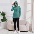 thumbnail image 4 of - Camisetas de lactancia para mujer, con cierre oculta, manga larga, sudadera con capucha para lactancia, 4 of 5