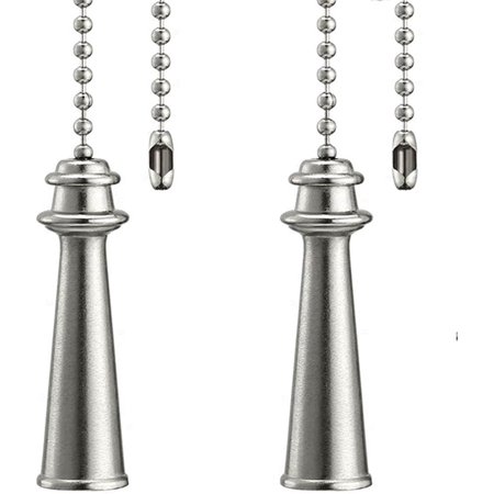 

Ceiling Fan Pull Chain Ornaments Extension 12 Inches Fan Pulls Set for Ceiling Light Lamp Fan Chain Beach Tower Pull Chain Silver Fan Pulls 2 Pcs