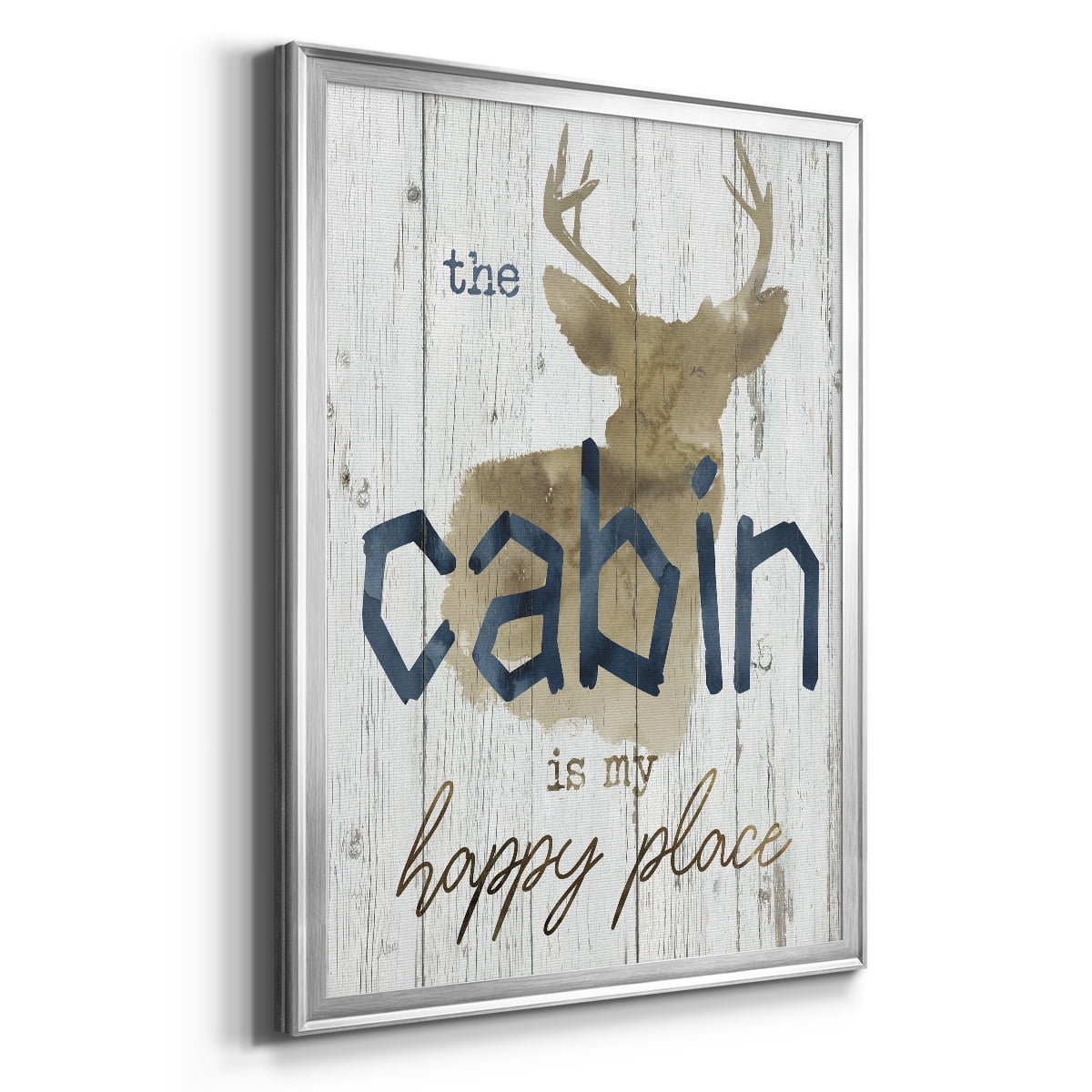 Happy Place Cabin Premium Classic Framed Print - Ready to Hang