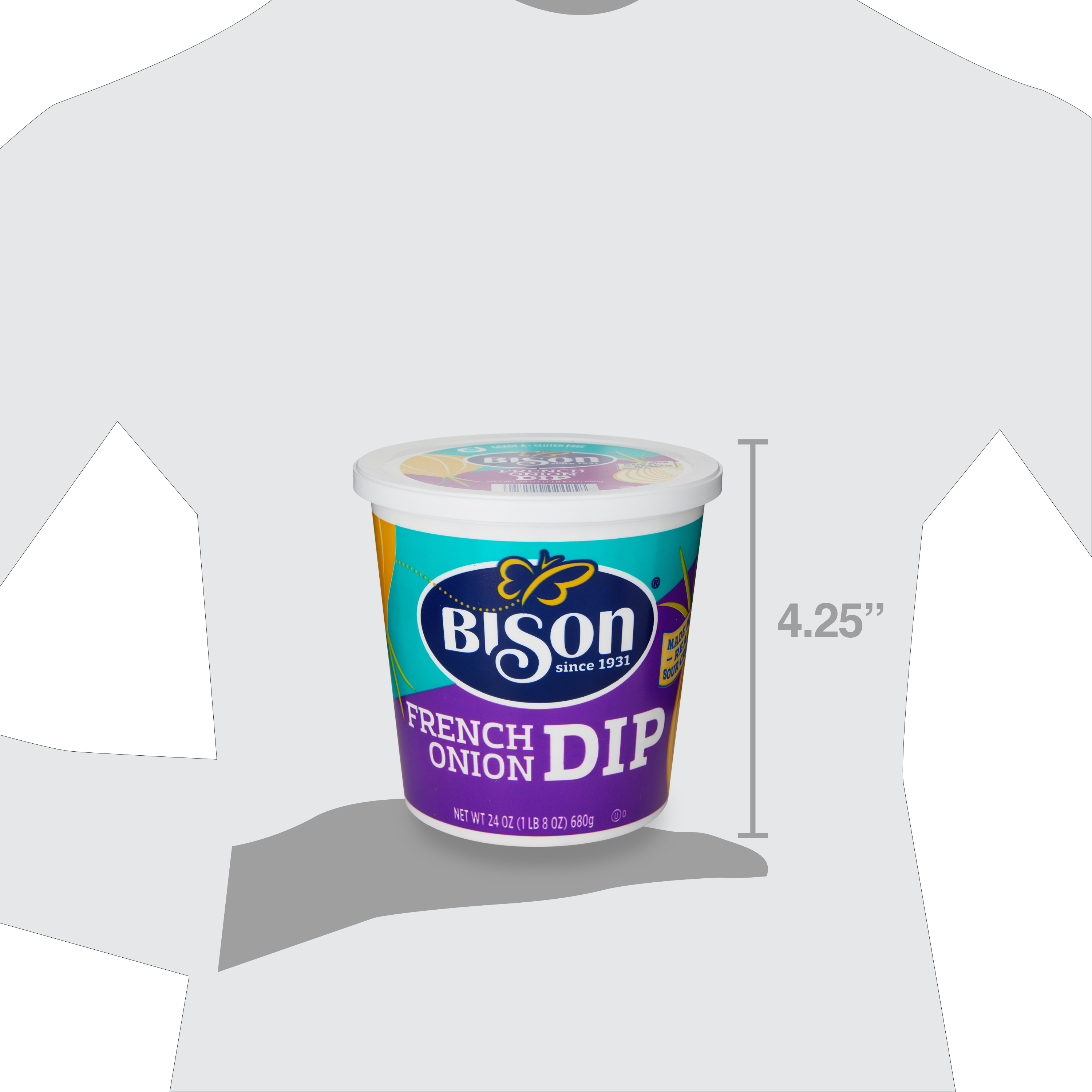 Bison Fresh Sour Cream, French Onion Dip, 24 oz