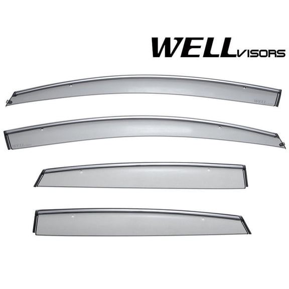 Wellvisors Side Window Visors Deflectors Rain Guards With Chrome Trim for 2011-2017 Buick Verano 3-847BU001