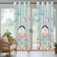 thumbnail image 5 of Outdoor Curtains for Patio Waterproof, Easter Outdoor Privacy Panels Grommet, Spring Rabbit Feet Eggs Flower Green Wooden Grain Blackout Outside Curtains for Porch/Cabana 54"x95", 2 Panels, 5 of 8
