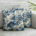 thumbnail image 3 of GOSMITH Chinoiserie Pillow Cover Vintage Blue Flower Throw Pillow Covers Spring Summer Floral Outdoor Pillow Cases Cushion Covers for Couch Sofa Bedroom Chinoiserie Decor White, 3 of 5