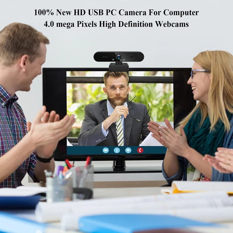 1080P 2K 4K Computer Webcam for Home Video Calling Company Online Meeting 30fps Microphone Compatible Multiple Systems