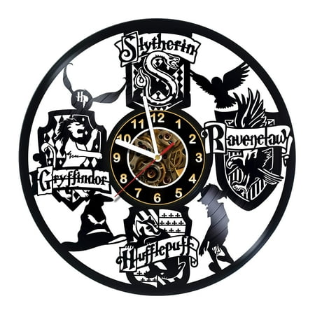 Harry Potter Macbook Vinyl Harry Potter Merchandise - Vinyl Record Wall Clock - Hogwarts Poster - Room wall decor - Gift ideas for boys and girls, teens, friends Unique Art Design - Harry Potter Poster - Party Favors Stuff ()