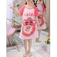 thumbnail image 3 of WIBACKER Girls Nightgowns 3-12 Years Milk Silk Short Sleeves Nightdress Kids Nightie Dress Sleepwear Pajamas for Little Girls, 3 of 5