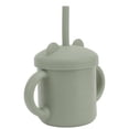 thumbnail image 2 of 1 taza de silicona con forma de panda para bebé, resistente a caídas, con asas y tapa con boquilla., 2 of 14