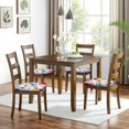 thumbnail image 6 of Pioneer Flower Seat Covers for Dining Room Chairs Set Of 4,Stretch Printed Washable Chair Seat Cover with Elastic Ties and Button,Removable Waterproof Couch Cushion Covers, 6 of 6