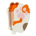 thumbnail image 1 of Bandeja de almacenamiento con forma de gato para materiales de pintura; organizador con estampado naranja; plato con compartimentos para materiales de arte; soporte portátil, 1 of 6