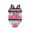 Multicolor, variant on IROINNID Toddler Girls Summer Rainbow Print One-piece Swimsuit