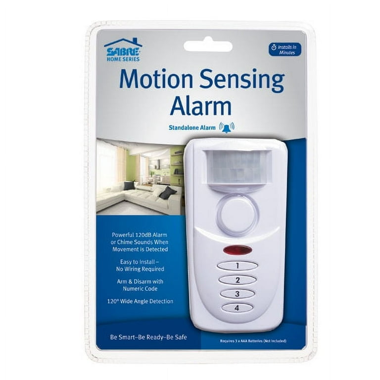 Sabre White Plastic Motion Sensor Alarm Sabre White Plastic Motion Sensor Alarm