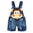 thumbnail image 5 of XUNKUSGA Baby Jean Overalls Summer Cute Cartoon 3D Animal Shortalls Classic Adjustable Straps Short Overalls for Toddler Boys Girls Baby Clothes,Blue, 5 of 8
