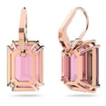 thumbnail image 4 of Pendientes Swarovski Millenia de cristal tallado en octágono rosa, 4 of 6
