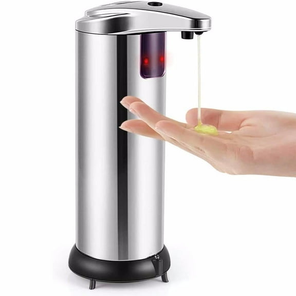 BMYJ Touch-Free Automatic Rechargeable Sensor Pump, Brushed Stainless Steel,Automatic Soap Dispenser, Automatic Soap Dispenser Touchless, Kitchen & Bathroom