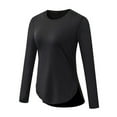 thumbnail image 5 of CFLVAEK Womens Sun Protection Shirts Long Sleeve Crewneck Sun Shirts UPF 50+ Outdoor Yoga Shirt, 5 of 9