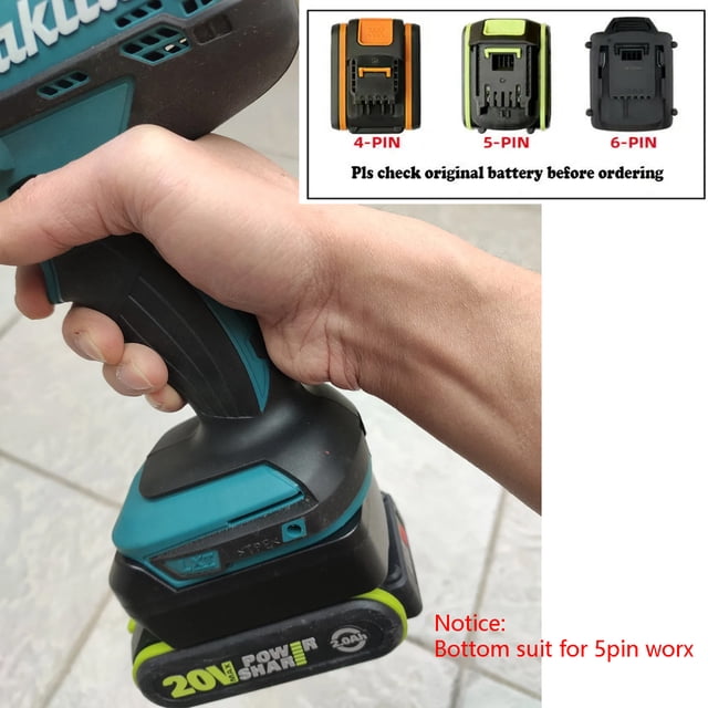 Battery adapter for Worx-5pin Battery use on Ma*kita 18v Power tools