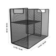 thumbnail image 2 of HOMEMAXS Supplies Organisers File Rack Storage Box Office 30.00X25.00X16.00CM Black, 2 of 8
