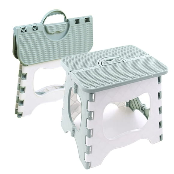 QSYW Taburete plegable con escalón, taburete plegable de plástico compacto con capacidad para hasta 300 libras, 12 pulgadas, 30 cm, antideslizante (verde) 1 pieza