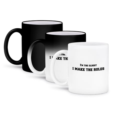 3dRose, Im the oldest I make the rules, 11oz Magic Transforming Mug