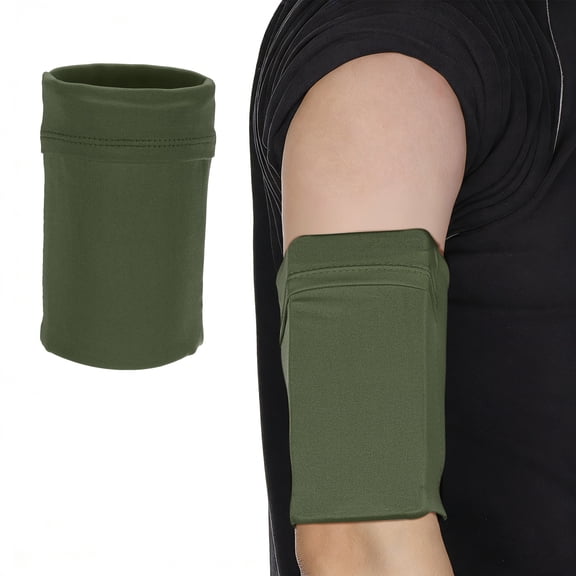 Uxcell Cell Phone Armband Sleeve, Universal Sports Arm Band Sleeves Stretches to Fit All Phones Holder Army Green - Fitting for (Fitness ExerciseWorkout/Hiking/Jogging/Gym)