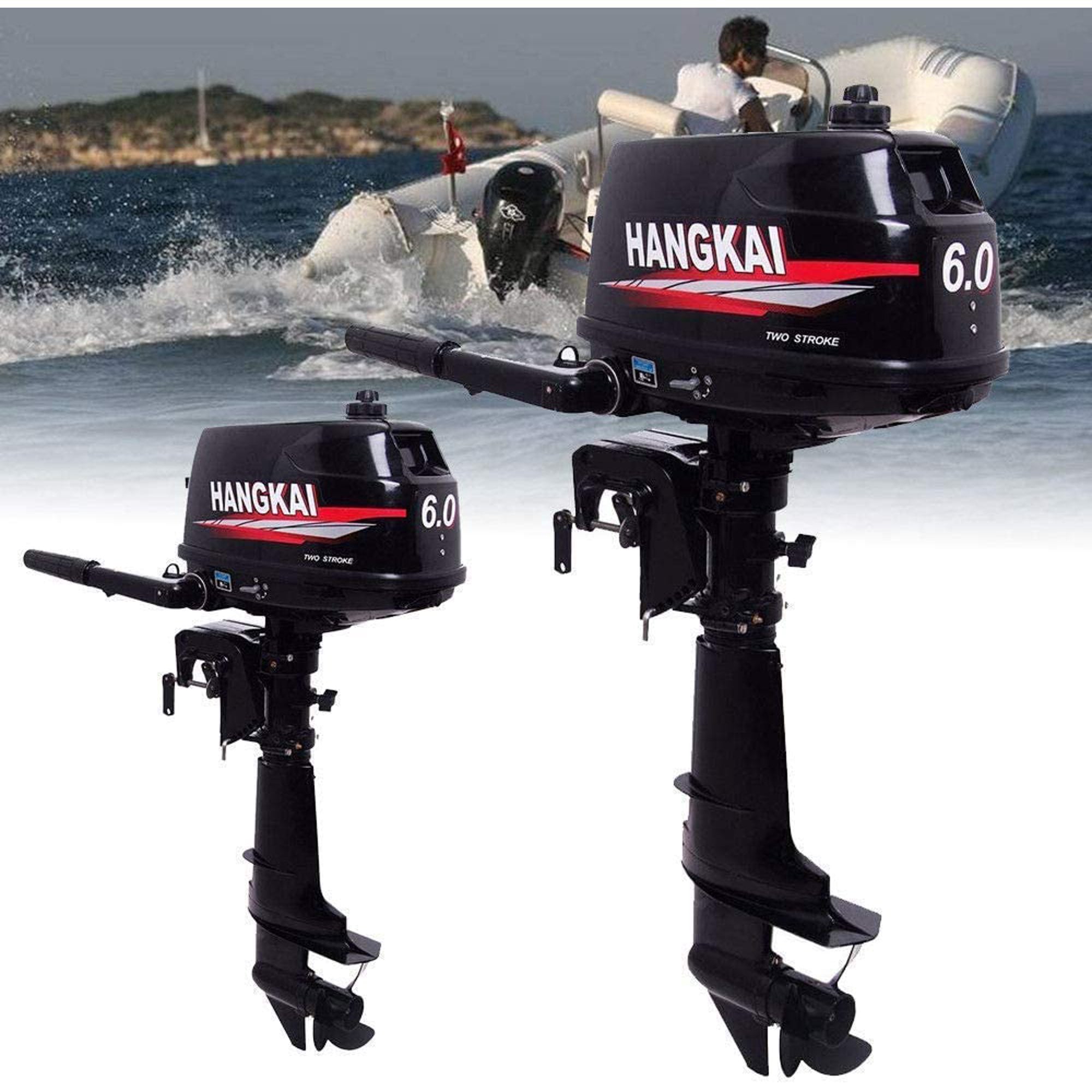 HANGKAI 2 Stroke Outboard Motor 2500W Fishing Boat Engine with CDI System 3.5HP 