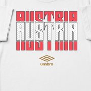 Umbro Men's Austria Stacked Soccer T Shirt (White, S-L)