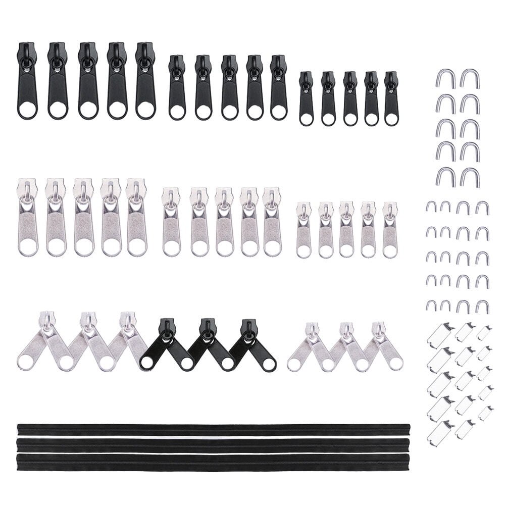 Raindrops 87Pcs Zipper Repair Tool Kit with Durable Metal Sliders for Bags
