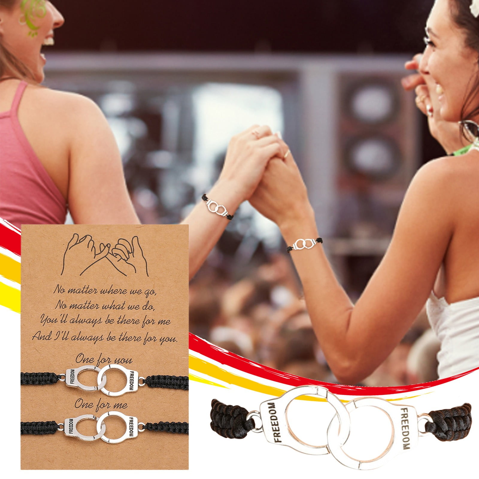 keusn friendship card bracelets creative personality alloy woven